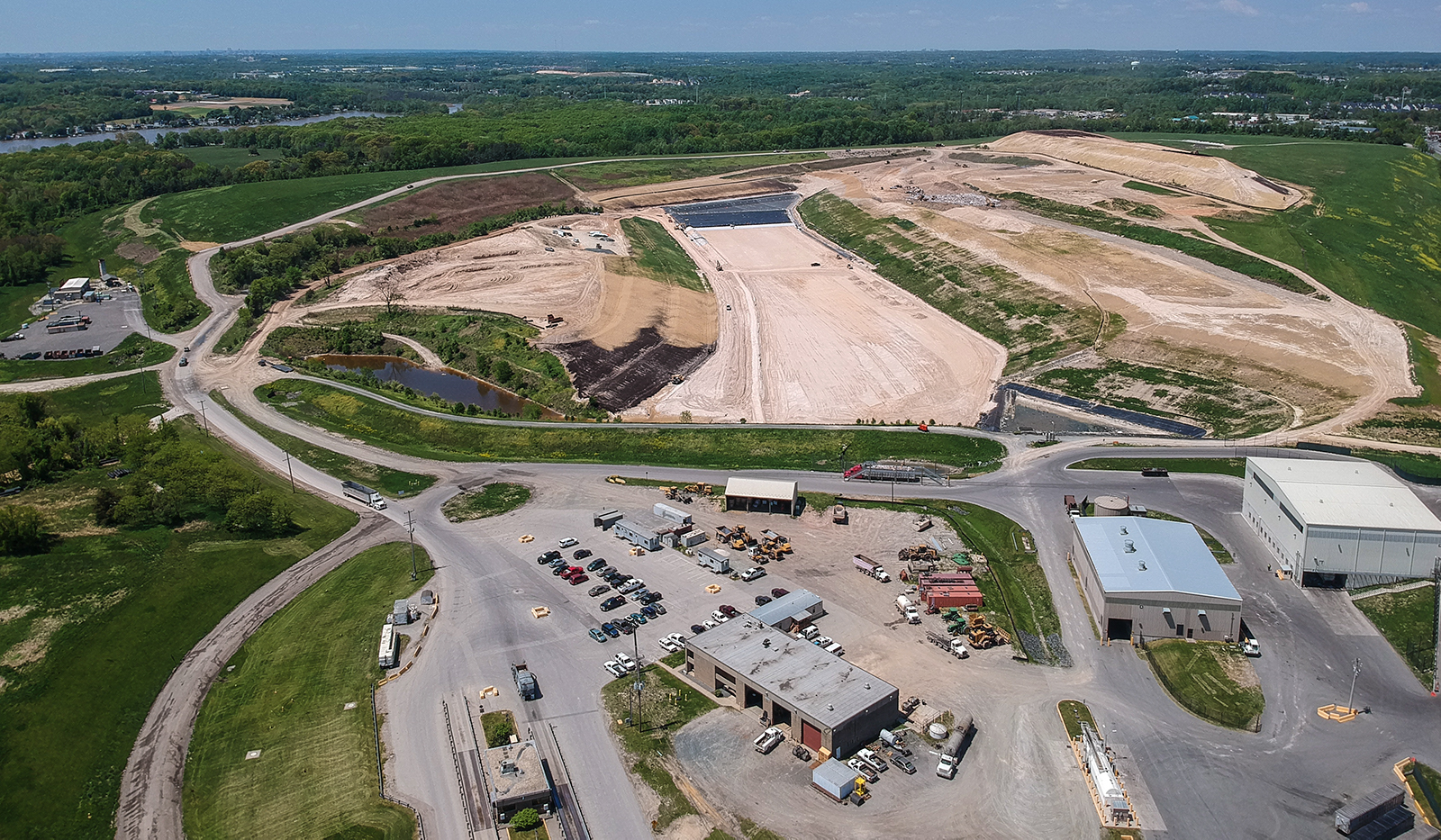 Aerial view of Millersville solid waste landfill